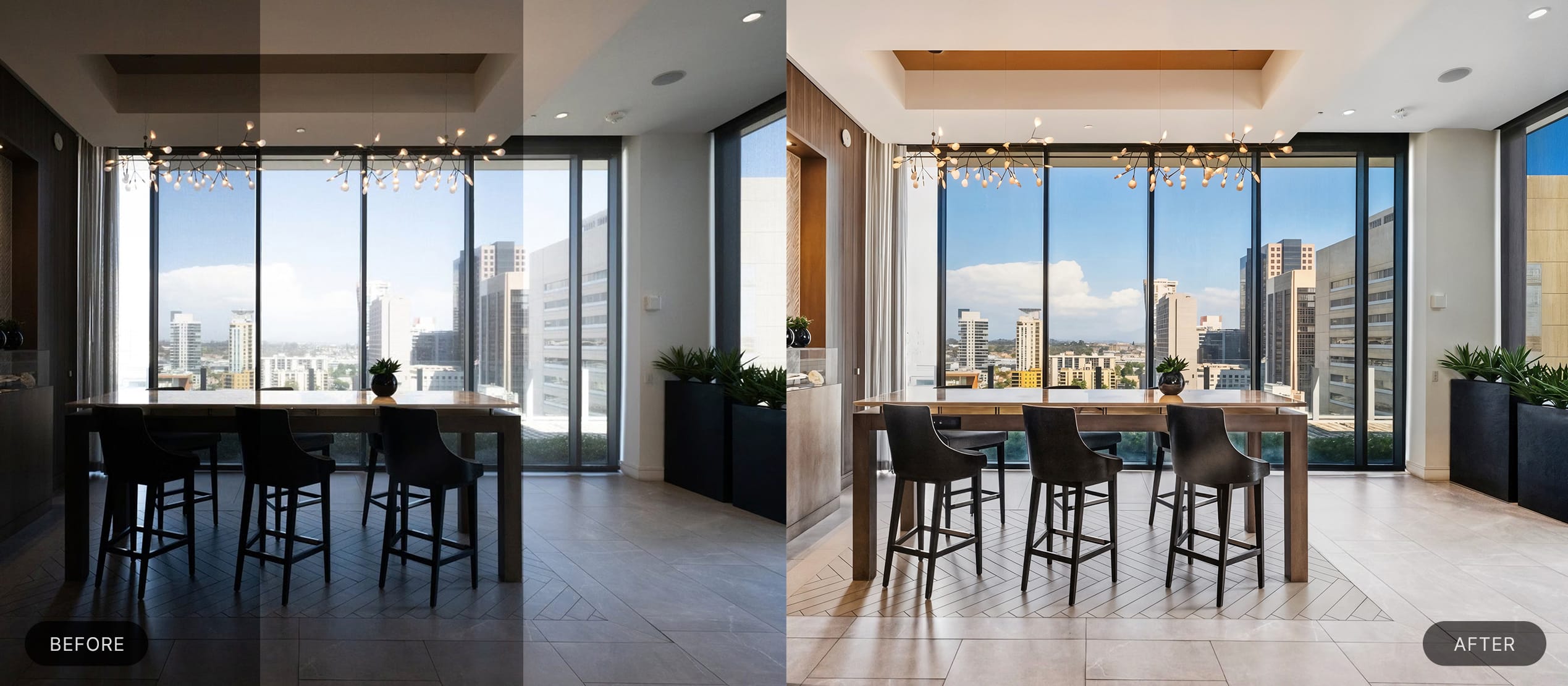 AI HDR real estate photo enhancement