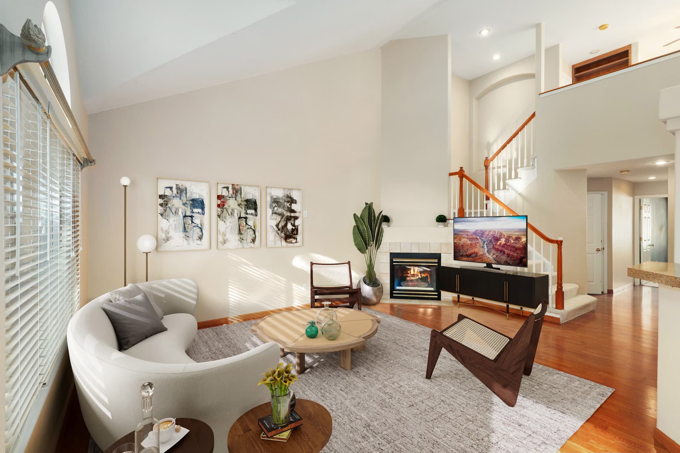 Contemporary Living Room after edit