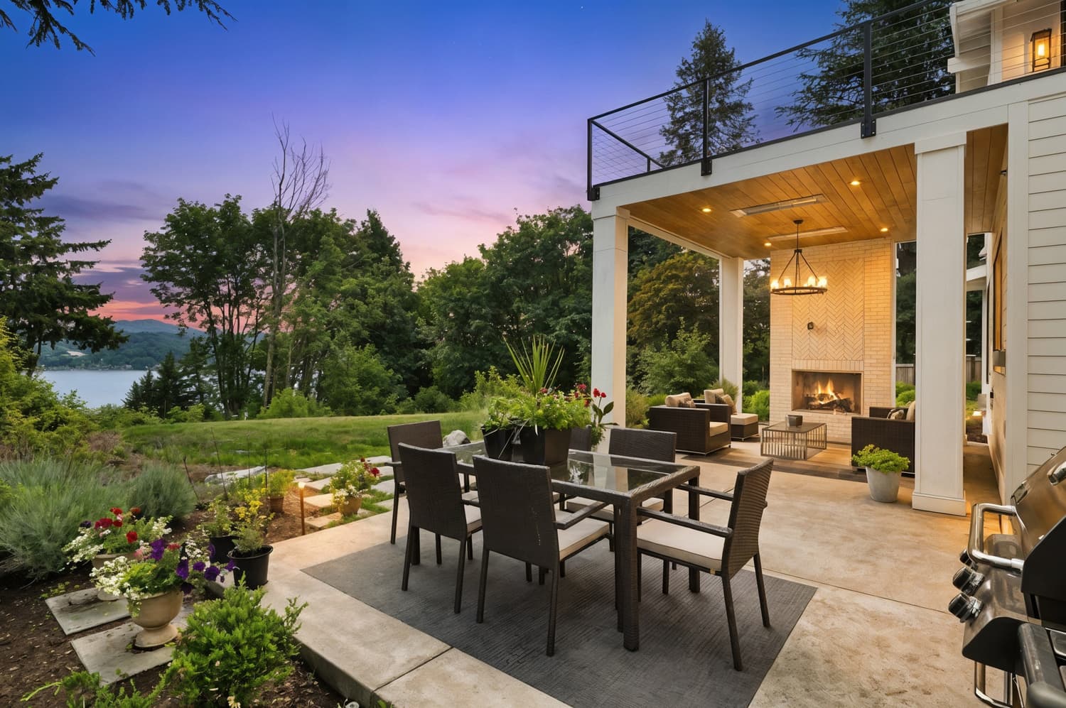 Lakeside Patio at Dusk after edit