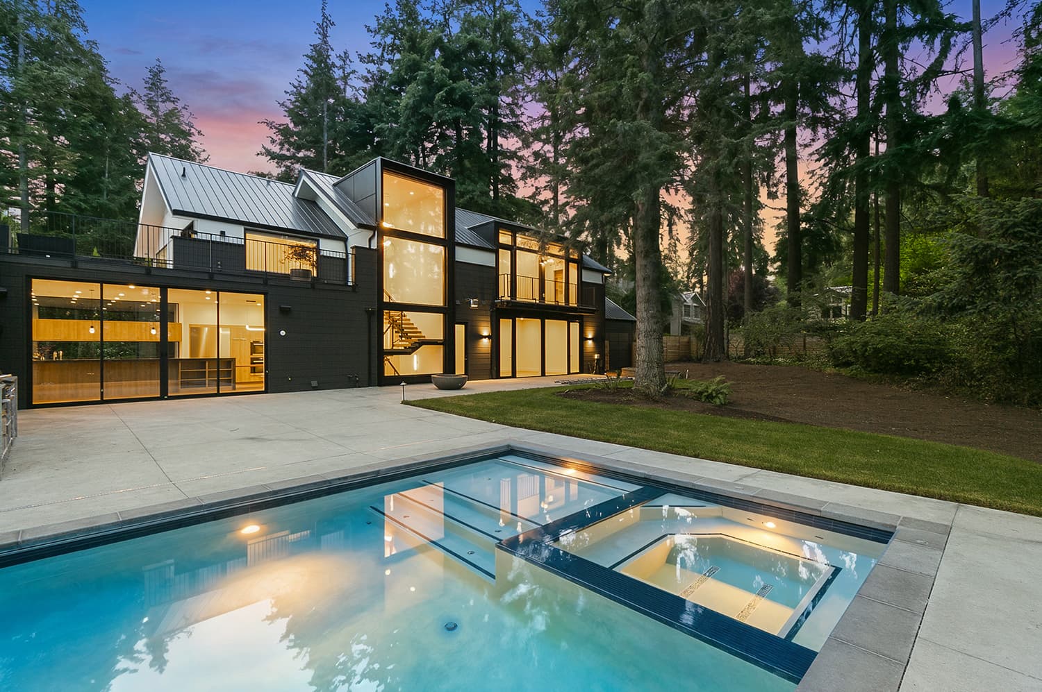 Modern Poolside at Twilight after edit