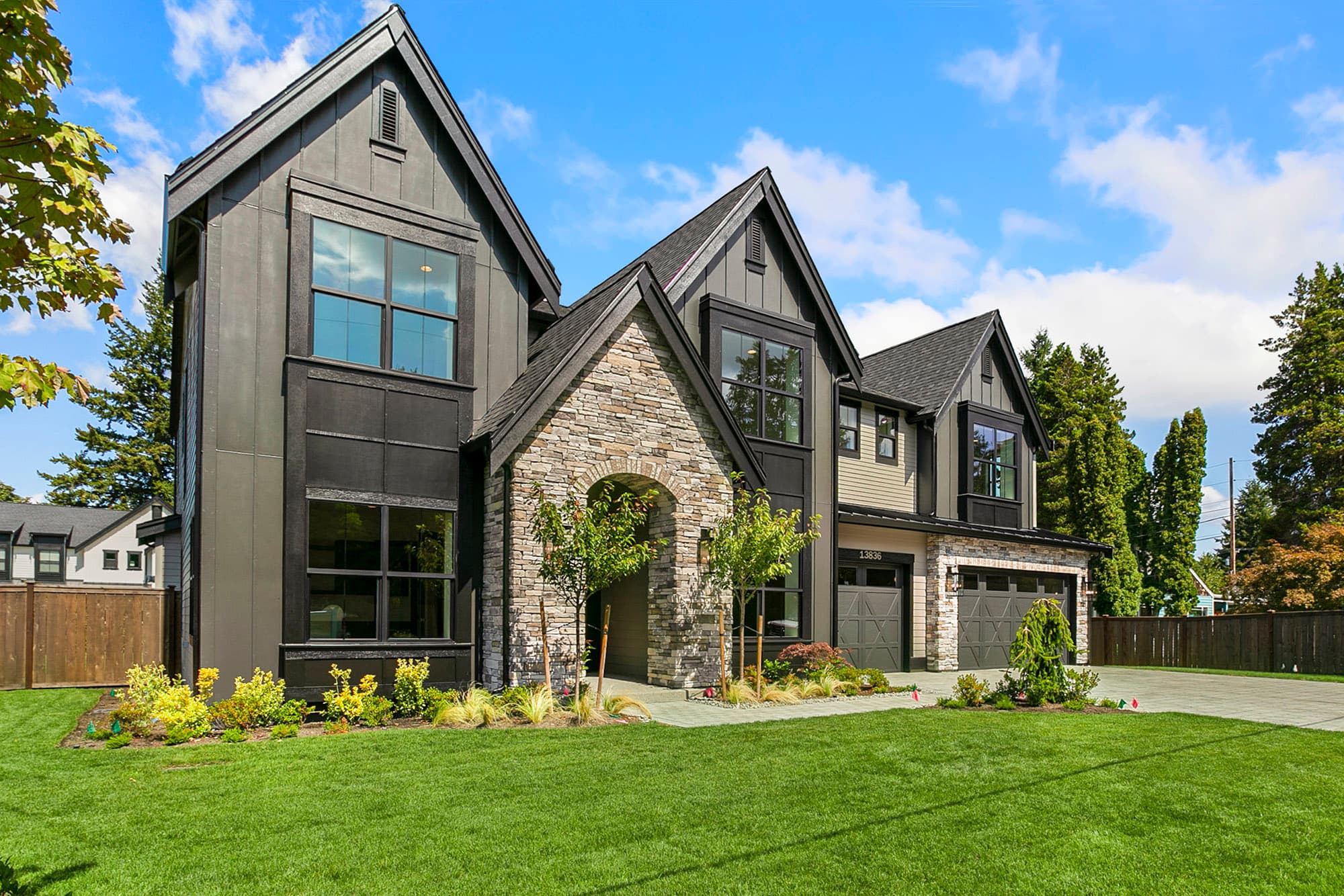 Gabled Facade Lawn Finish after edit